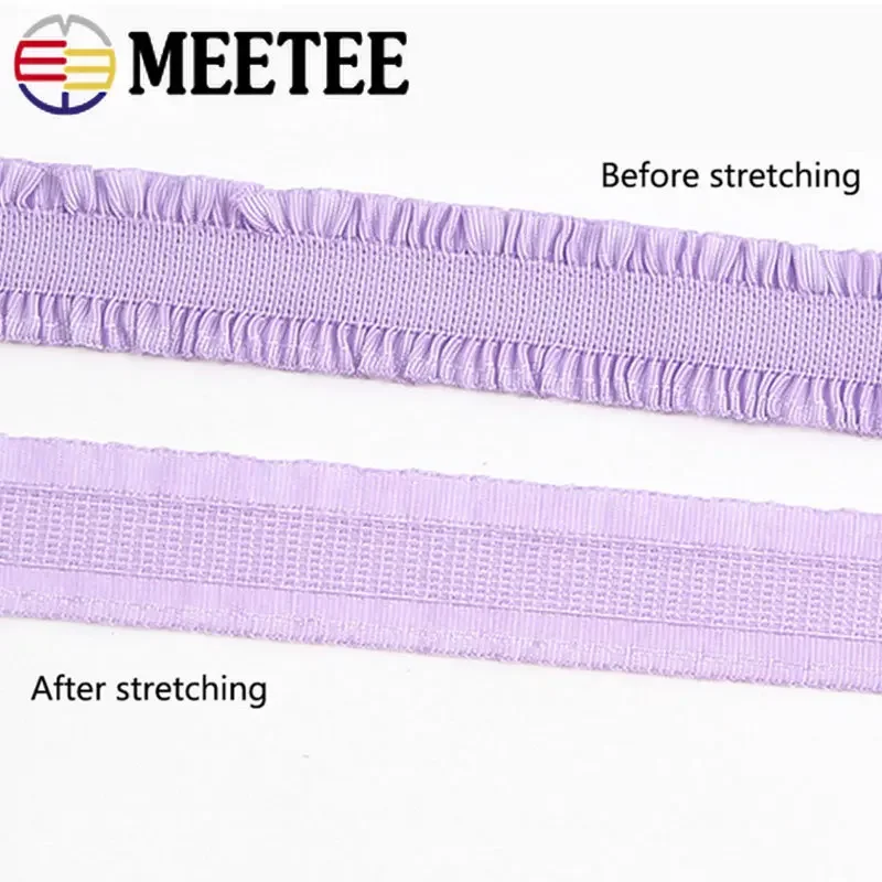 5/10Y 13mm Elastic Bands for Sewing Double Lace Trims Bra Strap Rubber Ribbon Underwear Hairband Tapes DIY Garment Accessories