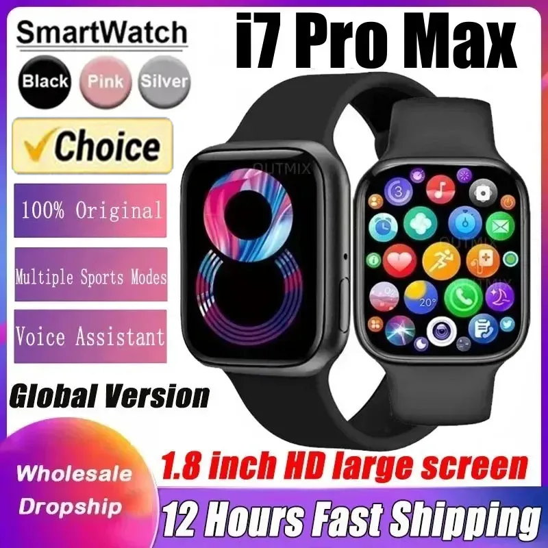 New Original SmartWatch Smart Watch for Men I7 Pro Max Series 7 Phone Call Custom Watch Face Sport Waterproof Women Man Wearable