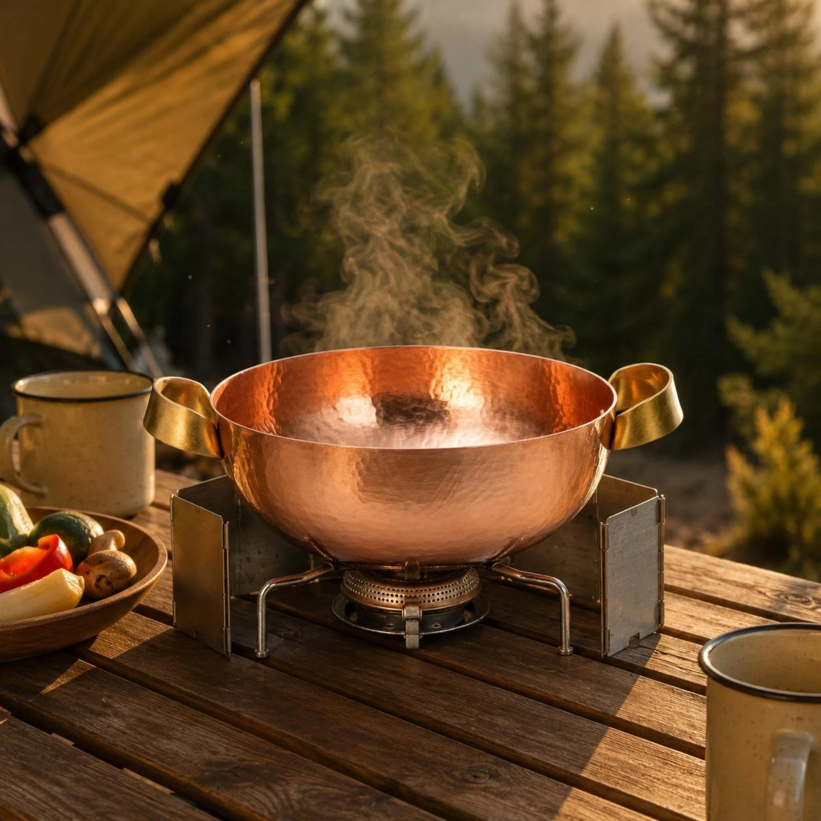 Hammered Copper Pot Side Handles Handmade Copper Pot Houseware Rustic Farmhouse Aesthetic