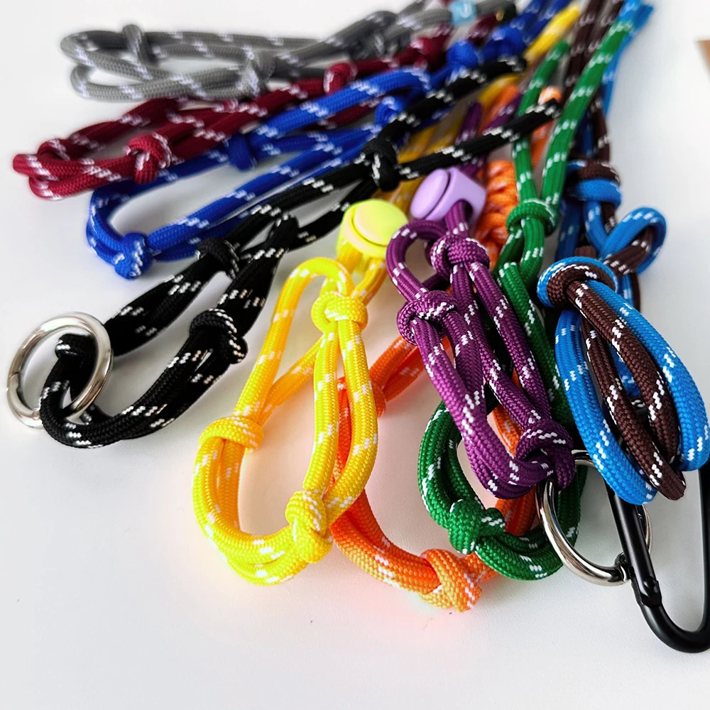 3.5M DIY Woven Key Chain Colorful Rope Buckle Bag Pendant Rope Umbrella Rope Hand Rope Nylon Rope Multi-functional DIY Key Chain