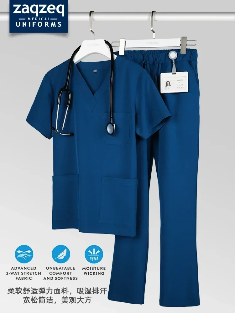 Quick-Dry Sport Unisex Medical Uniform Nursing Scrubs Stretch Aesthetic Top and Pant Doctor Nurse Outfit Scrub Uniforms 22SS025