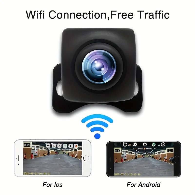 Bileeko WiFi Kamera Tampilan Belakang Mobil Cadangan Kamera Nirkabel Terbalik untuk Mobil Truk RV Trailer Koneksi Ponsel Pintar iOS Android