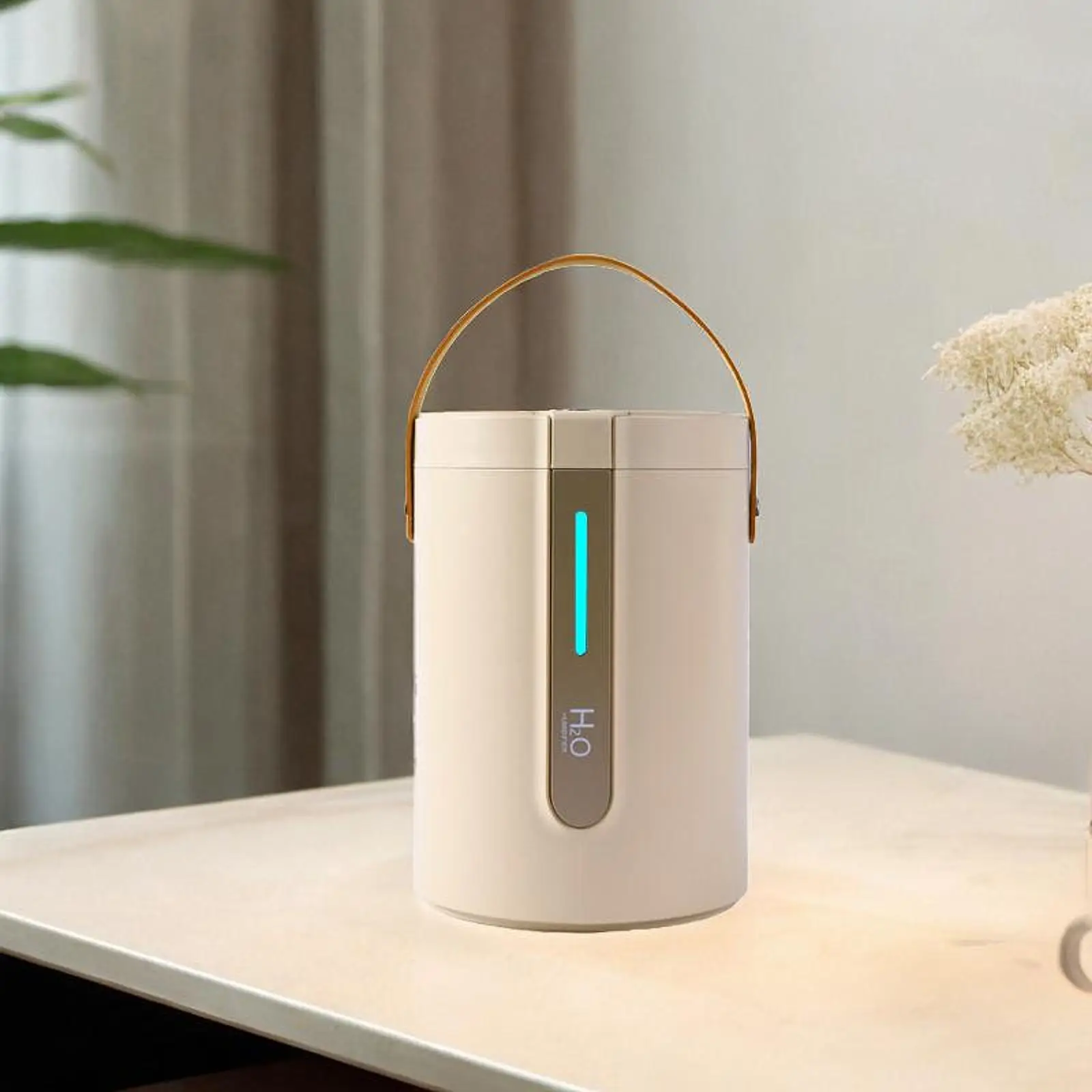 Humidificateur compact à double pulvérisation, affichage numérique intelligent, veilleuse silencieuse, petit humidificateur pour studio, étude, voiture, bureau