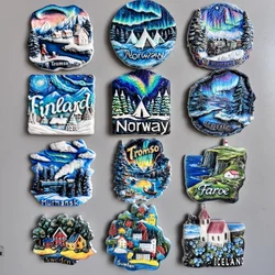 Fridge Magnets Norway Finland Sweden Iceland Tromso Murmansk Faroe Geneva Rotterdam Tourist Souvenirs Fridge Stickers