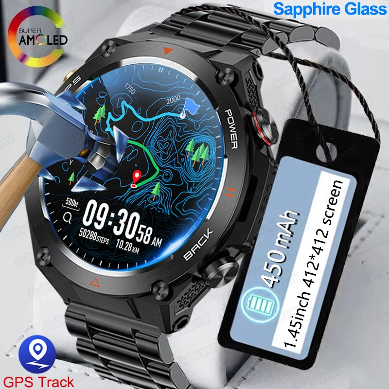 

2024 New For Huawei Xiaomi GPS Compass Sport Smart Watch Men Women Altitude Heart Rate Blood Pressure Bluetooth Call Smartwatch