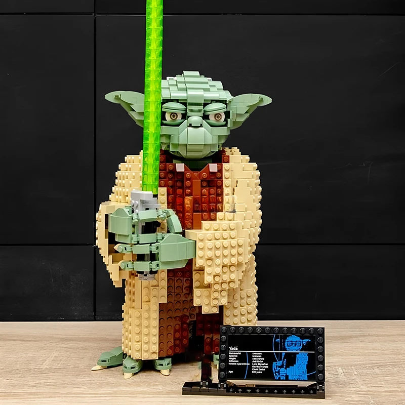 1771 Uds. Modelo creativo Yoda Master bloques de construcción con espada ligera ladrillos de construcción juguete para regalo para niños adultos