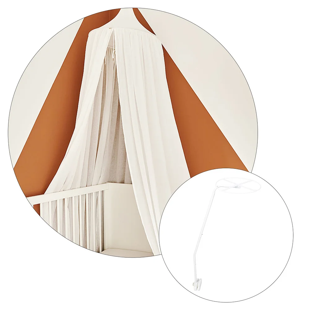 2 set aste di supporto per baldacchino per culla staffa per baldacchino per letto in acciaio supporto per rete per culla facile installazione telaio staccabile per lettino