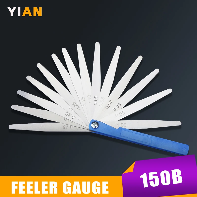 100B17 blades Feeler Gauge Set valves foliage of valves Spark Plug Gap Metric Sizes 0.02-1mm Measurement Thickness gap gauge