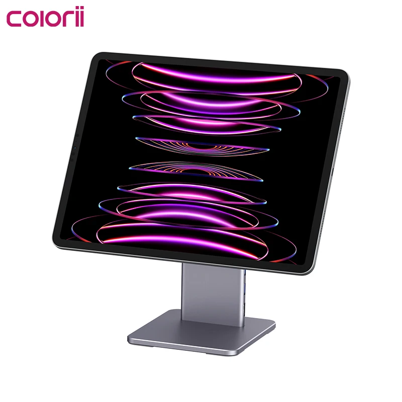 Colorii Adjustable Magnetic Stand for iPad Pro 12.9 3rd/4th/5th/6th 11 Air 10th Tablet Holder 10.9 Rotation bracket USB C Hub