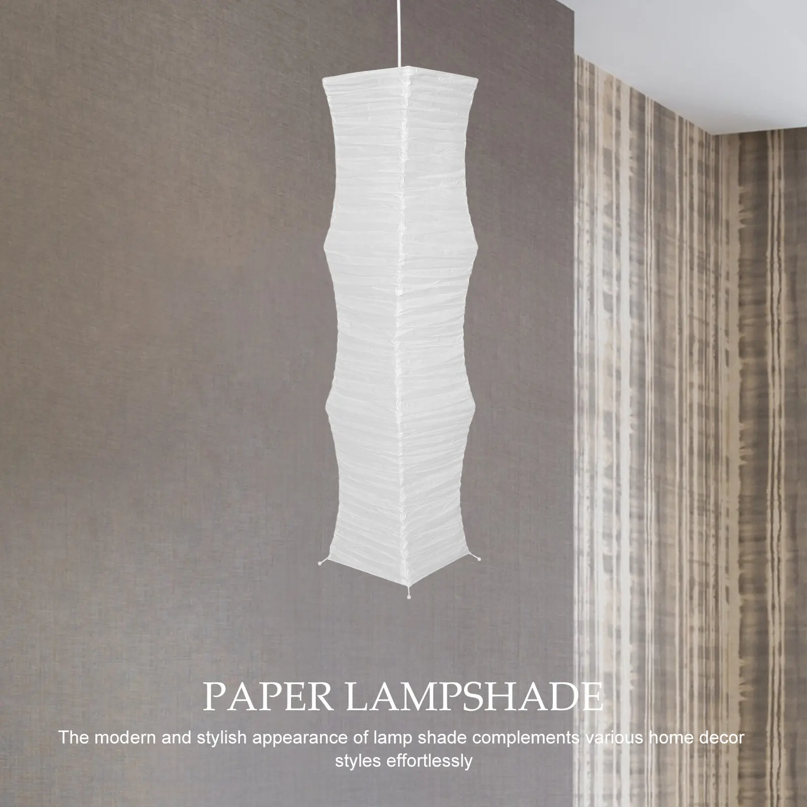 

Japanese Paper Floor Lamp Shade Replacement Foldable Soft Light Lamp Cover for Living Room Bedroom Modern Floor Lighting Shade