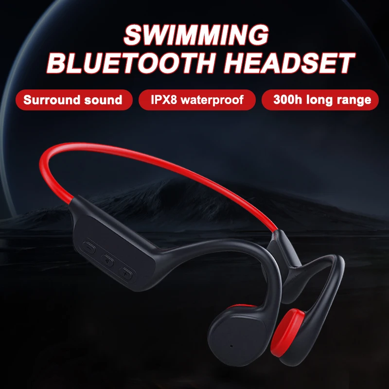 X7 in-Ear Bluetooth Earphones for Swimming Sports IPX8 Waterproof Underwater Headset Wireless Earbuds HIFI Call Gaming Earphone