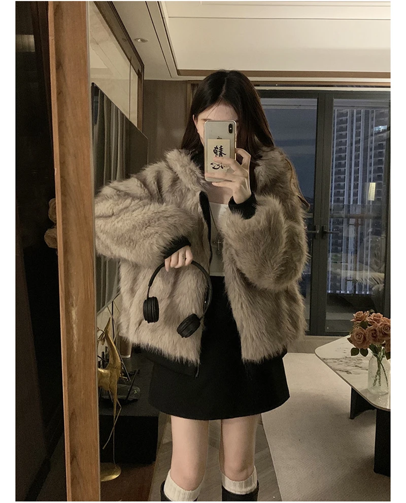 Two-sided Wear Imitation mink velvet Fur Hooded Cotton Padded Jacket Fashion New Winter Jackets Women's Short Loose Coats Trend 135 S20a3d6d7b7a34dd599f334d47262102et