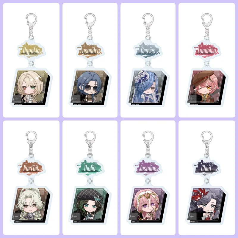 Cartoon Pendant Game Path to Nowhere New Anime Graves Hypatia Lysandra Acrylic Pendant Keychains Car Key Chain Key Ring