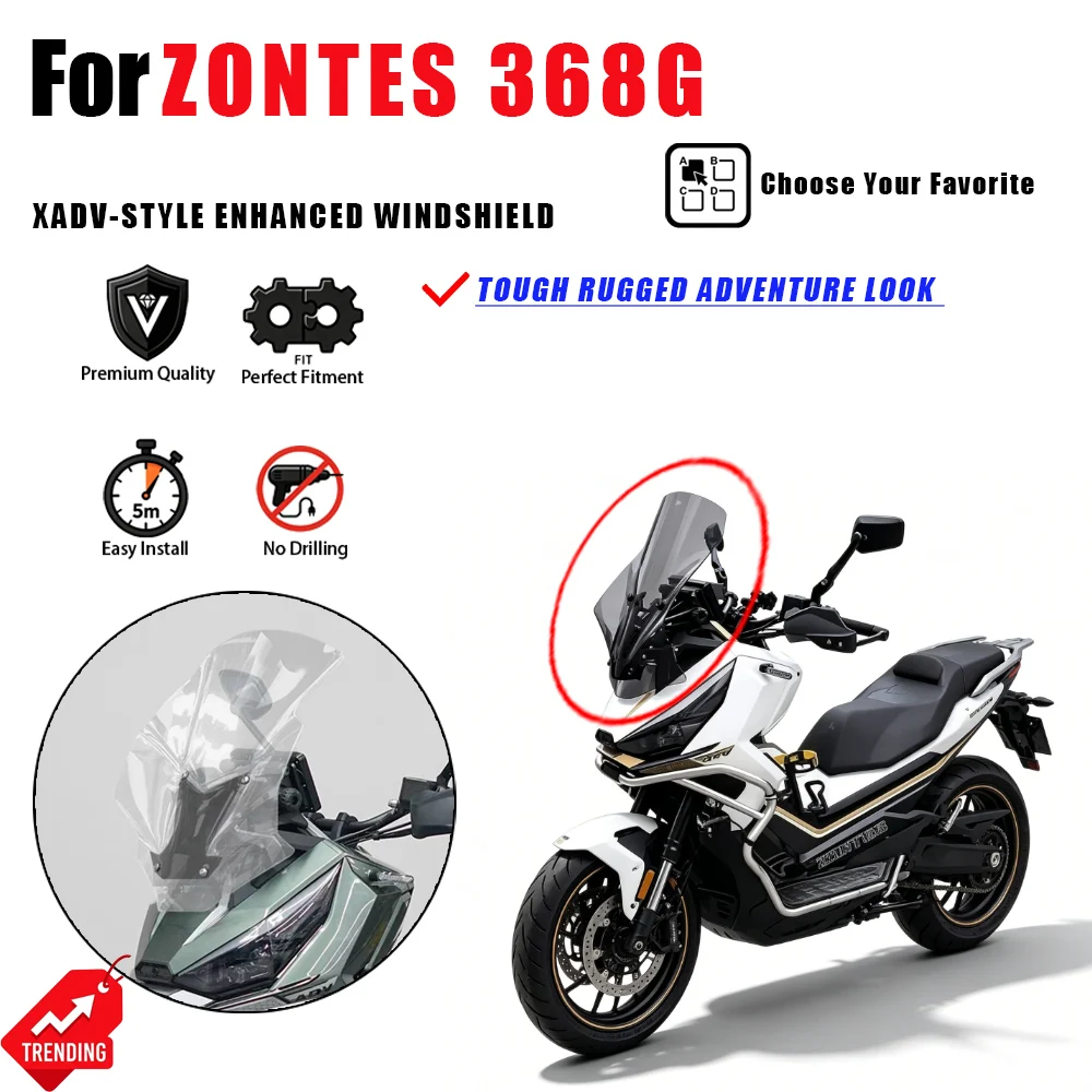 pare-brise-sureleve-de-style-xadv-pour-zontes-368g-deflecteur-avant-protection-contre-la-pluie-accessoires-moto-parabrisas-cupule
