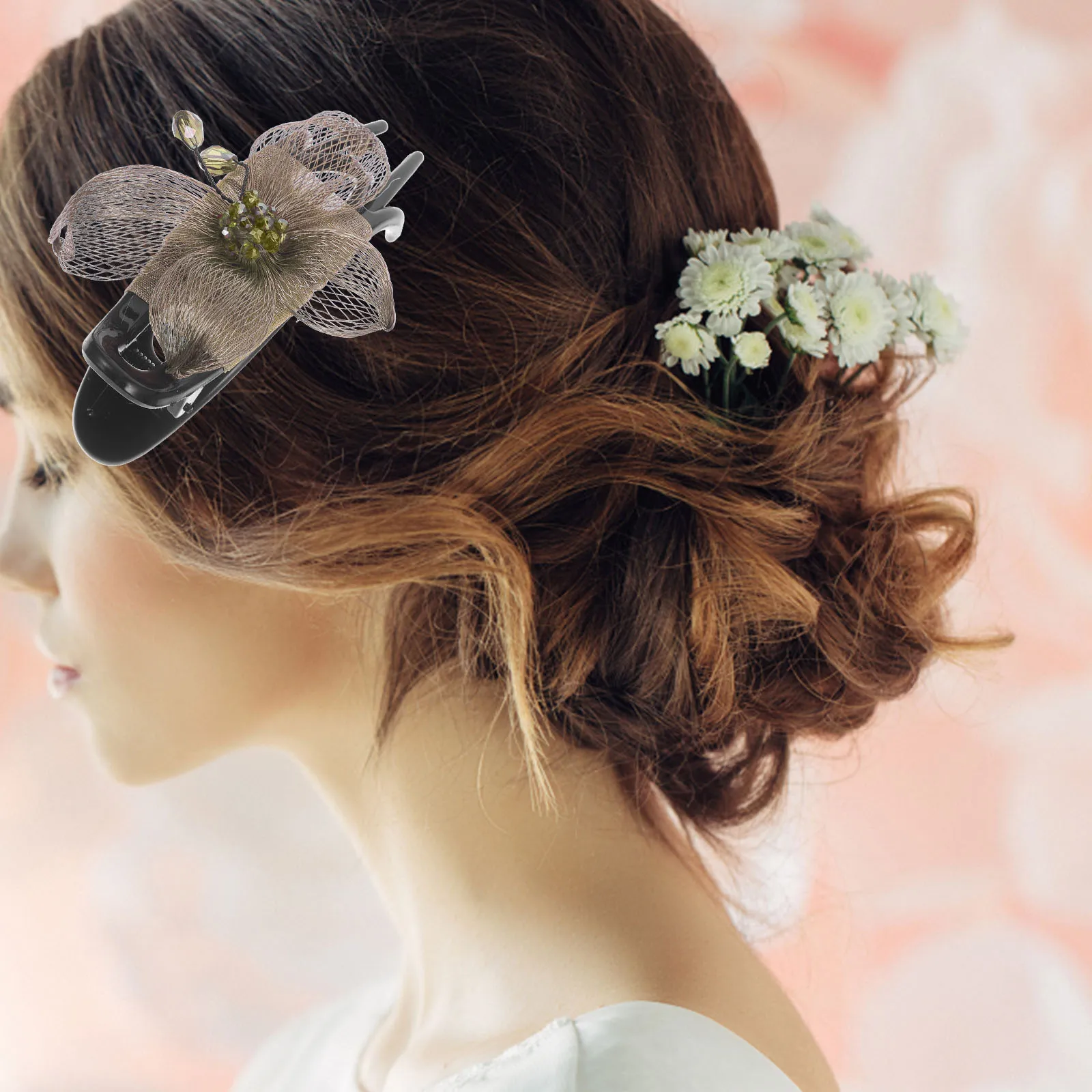 

Claw Clip Hairpin Flower Clips Women Wedding Accessories French Thick Jewelry Decorative Clips Women Hair Accessories Straight