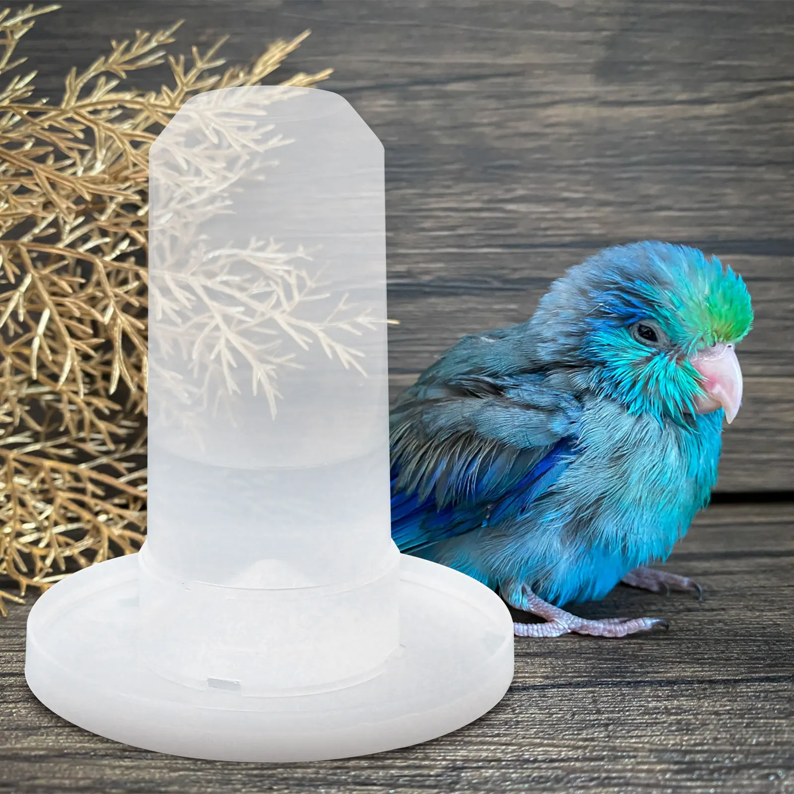 

Automatic Bird Drinker Feeder Cage Water Dispenser Plastic Bowl Large Capacity Practical Easy to Use Pet Supplies