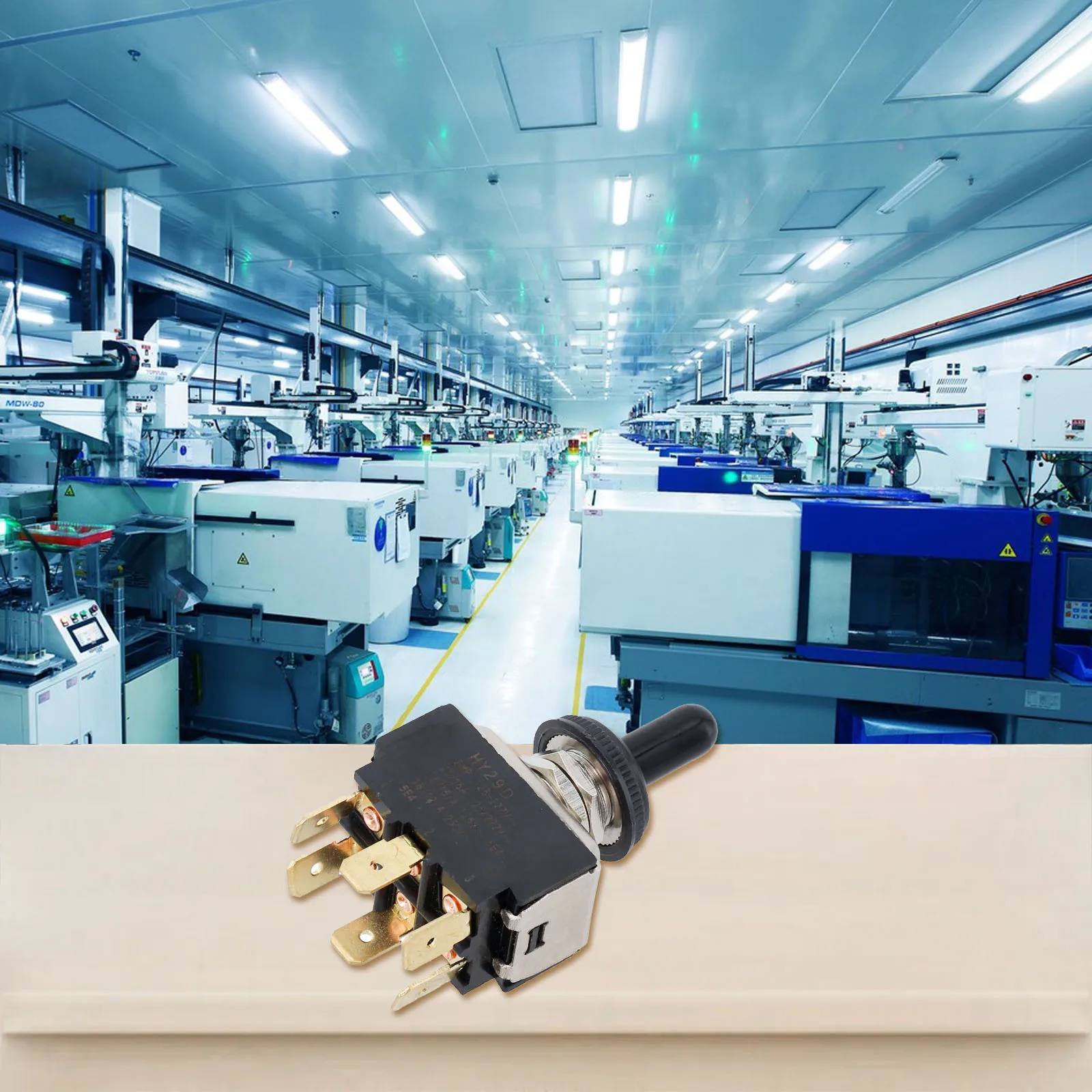 Efficiently Engineered DPDT ON ON Toggle Switch; Ensures Secure Connections in Any Environment; Compatible with For HY29D