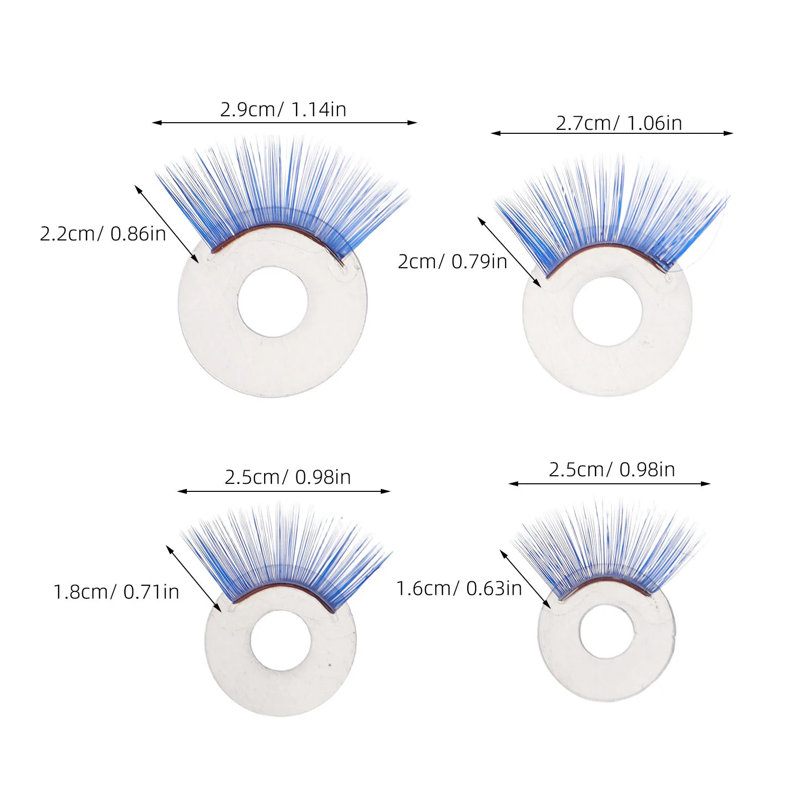 Cils réalistes pour projets artisanaux, 20 pièces, 14Mm, 16Mm, 18Mm, 20Mm, Accents pour les yeux souples multi-tailles, pour décoration de figurines en peluche Amigurumi