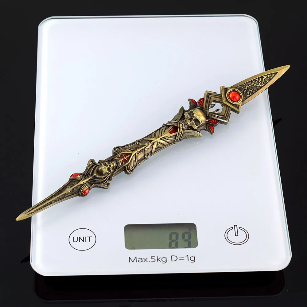 22cm Soul Land Anime Peripheral Weapon Model DL2 Huo Yuhao Electrolux Necromantic Graver All Metal Toy Sword Craft Ornament Gift