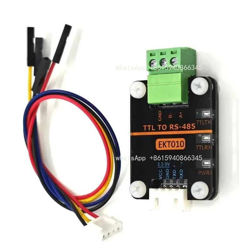 RS485 to TTL Serial Converter Module 3.3V-5V Operating Voltage Max 15Mbps Transmission Speed