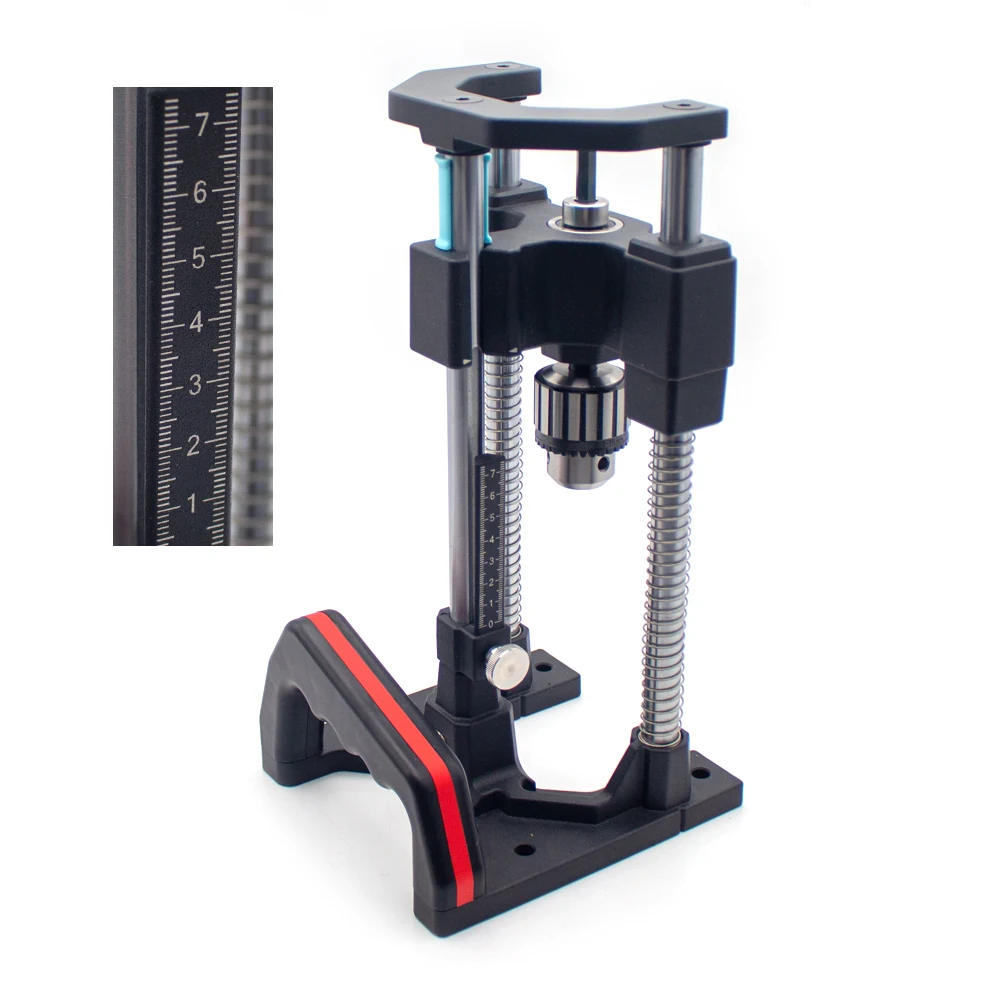 Multi-Function Vertical Drilling & Tapping Guide with Scale - For Wood, Aluminum Profile, and Angled Drilling