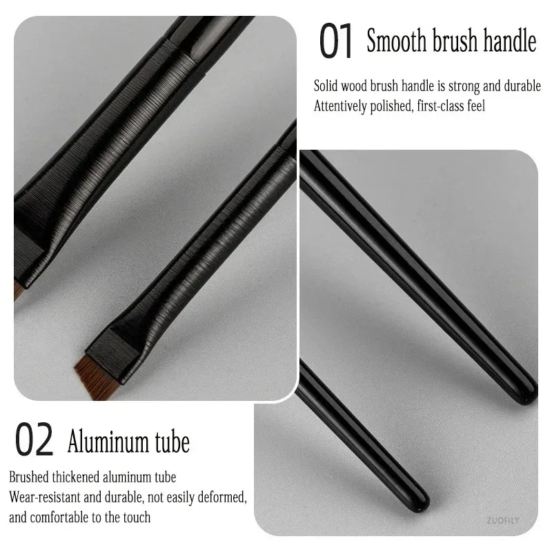 1-10PCs makeup brushes angled thin eyebrow brush flat fine eyeliner brush professional liner brow beauty make up tool