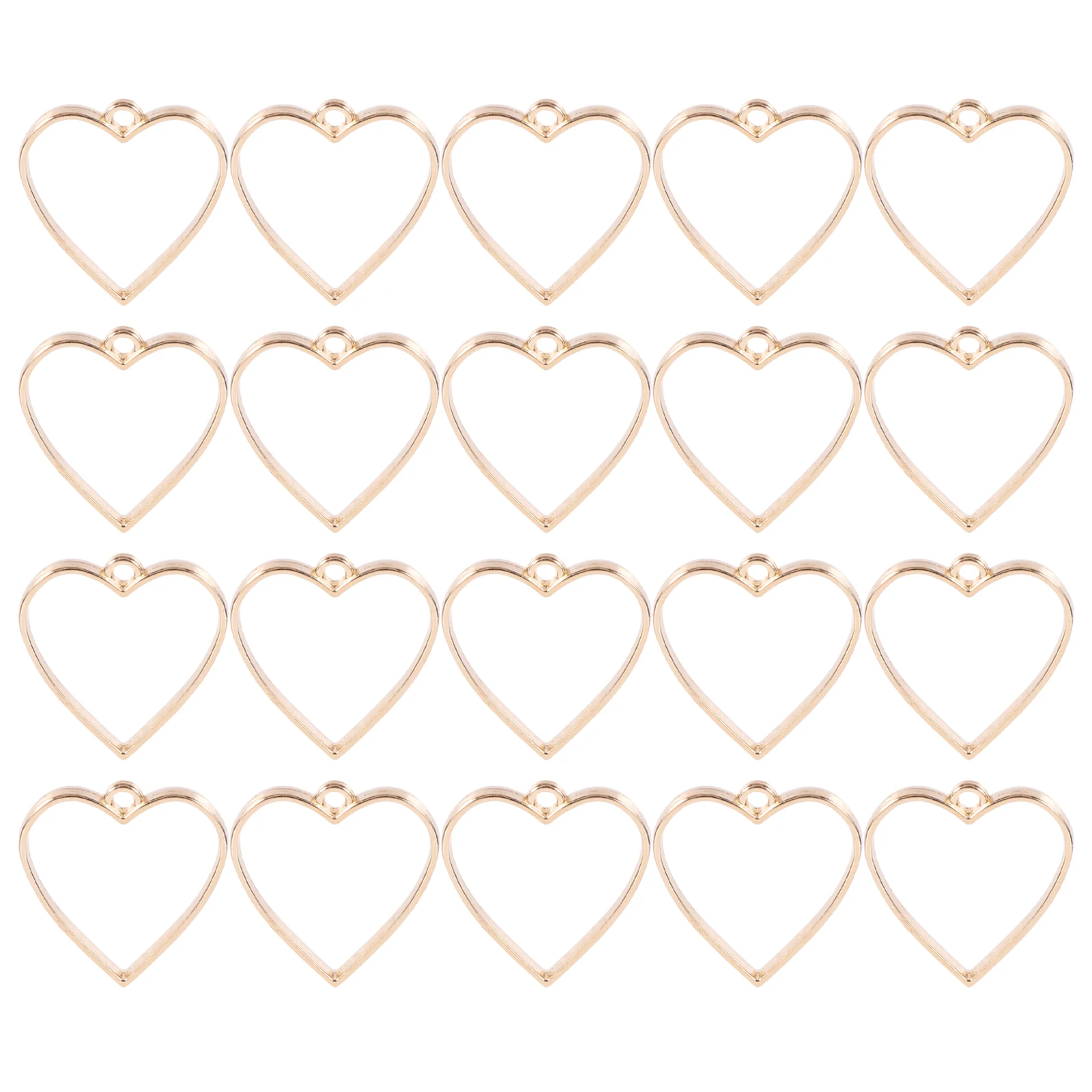 

20 Pcs Heart Pendant Accessories Fashionable Pendants Dripping for Jewelry Making Charm Exquisite Alloy Shaped