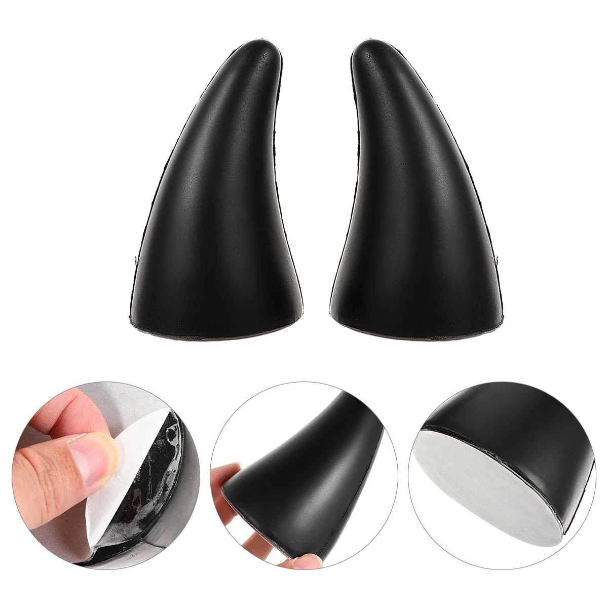 2 قطعة 1 زوج ثلاثية الأبعاد قرون الشيطان ملصقات البلاستيك دائم سقف السيارة ديكور هالوين مصد للسيارات ملصق مقاوم للماء الديكور الخارجي