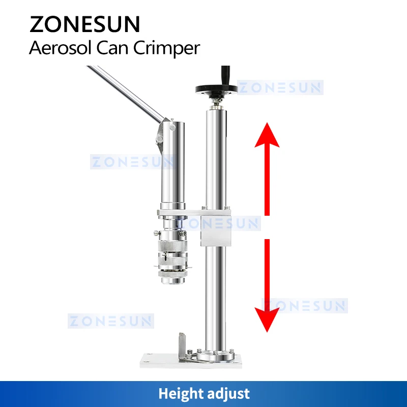 ZONESUN Aerosol Can Sealing Machine Manual Aerosol Can Crimper Spray Paint Sealer Aluminum Tin Capping ZS-YG25C