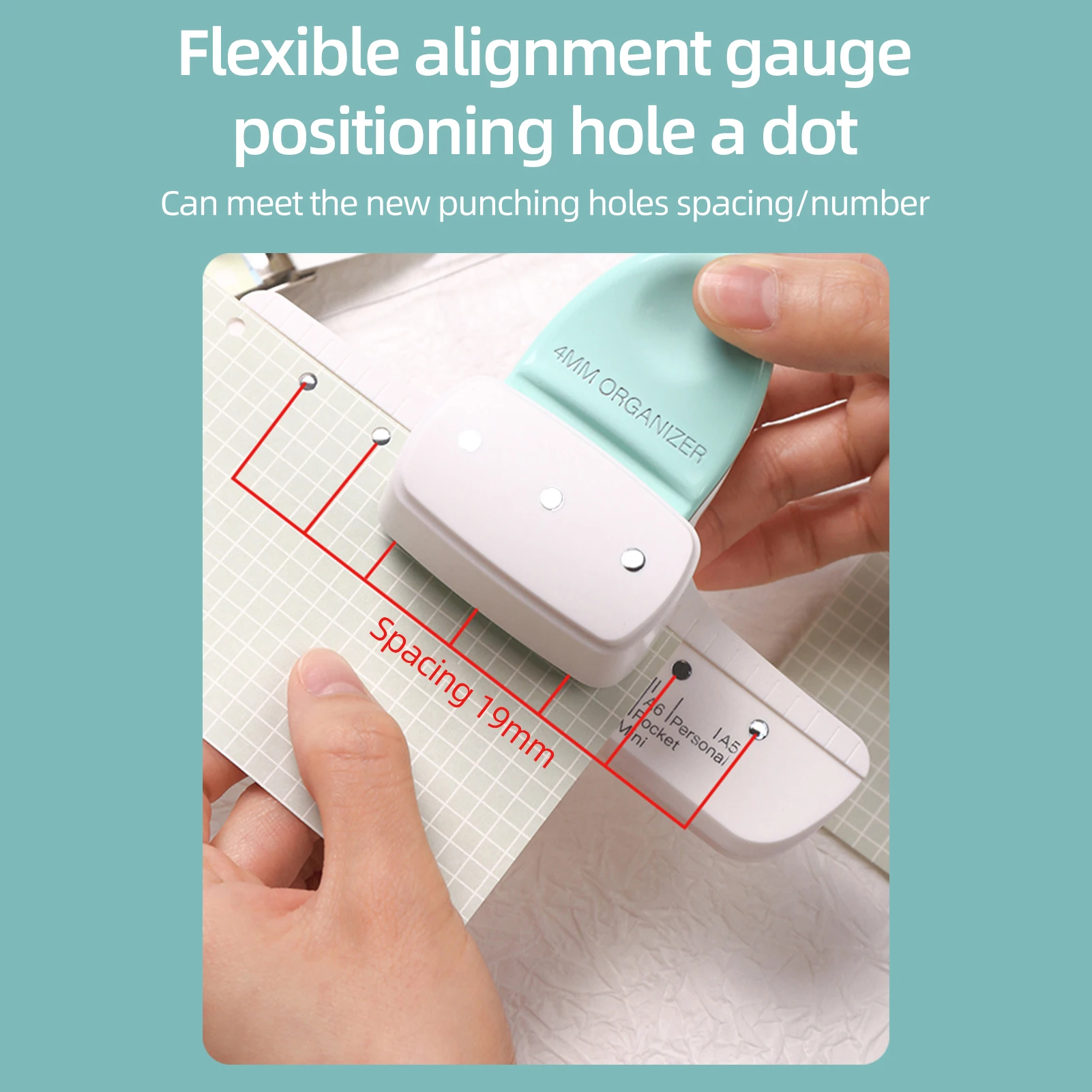 جديد 4 مللي متر ثقب الناخس مخطط يومي قابل للتعديل 3 حفرة خرامة الورق ل A8/A7/A7 جيب/A6/A6 الشخصية/A5 حجم 8 ورقة أجهزة الكمبيوتر المحمولة