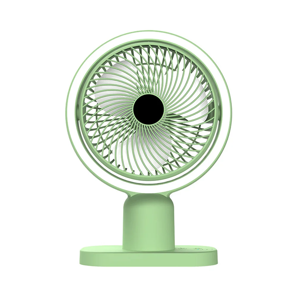 Desktop fan mini portable rechargeable long life big wind fan night light 2-in-1 induction dimming night light