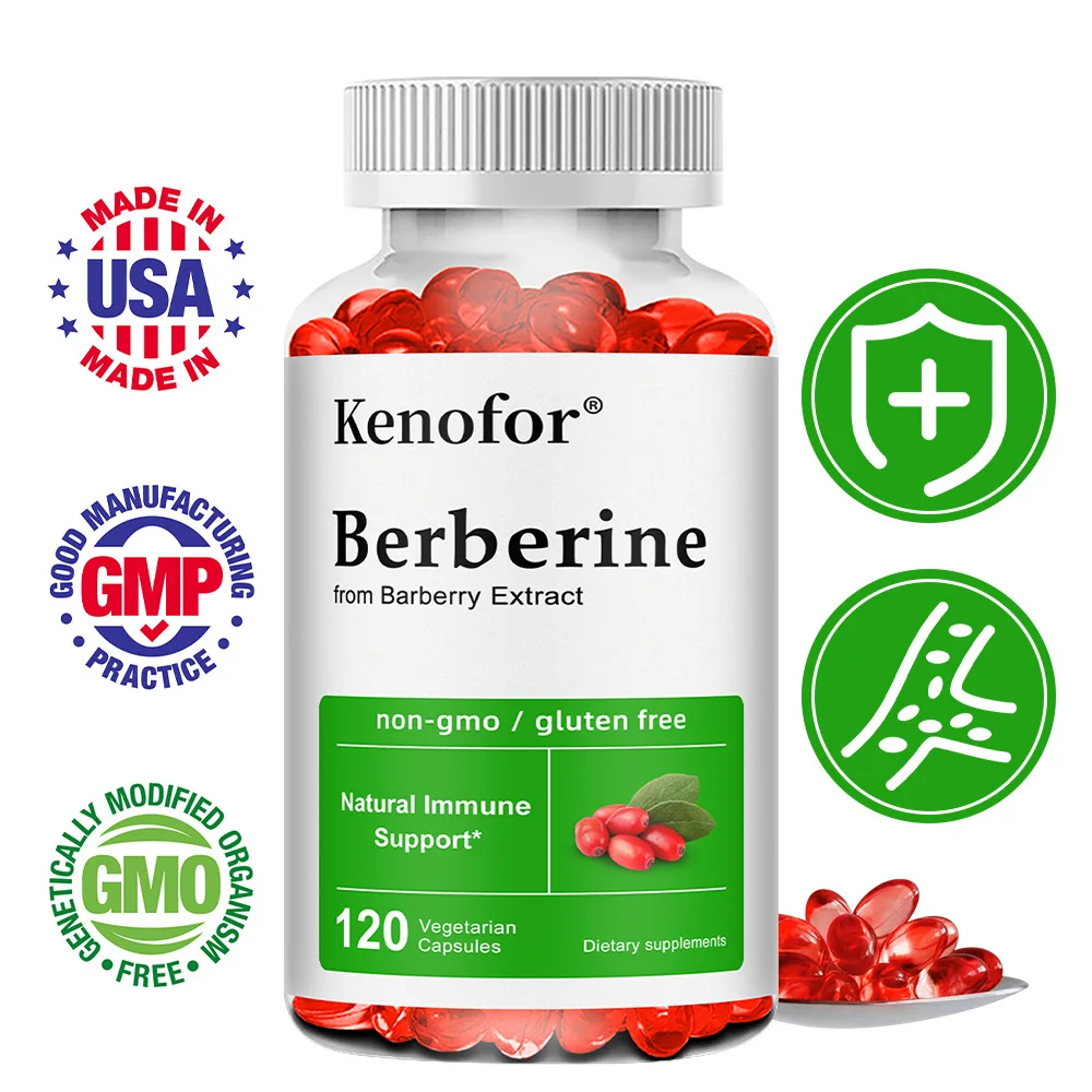 

Berberine Supplement Capsules - Cardiovascular and Digestive Health, Immune System Support, Immune System Boost, Antioxidant