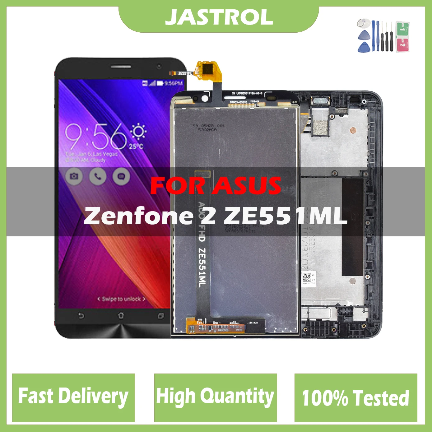 

5.5" Original For ASUS Zenfone 2 ZE551ML LCD Display Touch Screen Digitizer With Frame Zenfone 2 ZE551ML LCD Replacement Z00AD