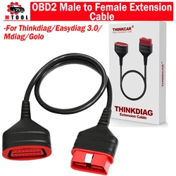 OBD2 Male to Female Extension Cable for Thinkdiag / Easydiag 3.0 / Mdiag / Golo 16Pin Stronger Faster Main Extended Connector