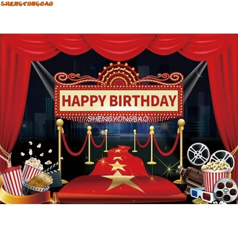 Scène rouge avec tapis rouge Photographie Toile de fond Cérémonie de remise des prix ixGrad Bal Décoration Photo Studio Fond Photocall JU-02