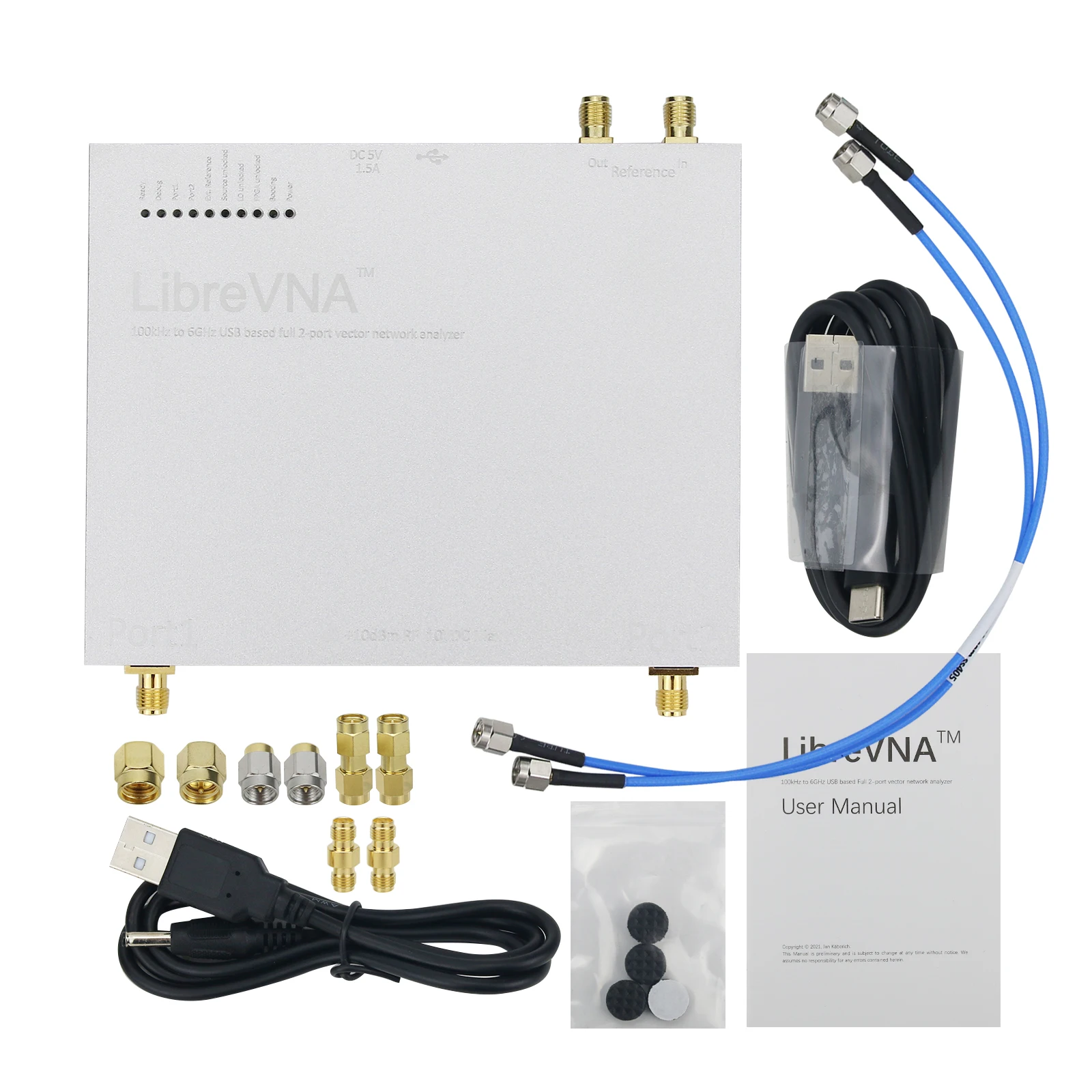 

New LibreVNA 2-Port Vector Network Analyzer USB Based Full 100KHz to 6GHz Antenna Analyzer for Radios for Test Instruments