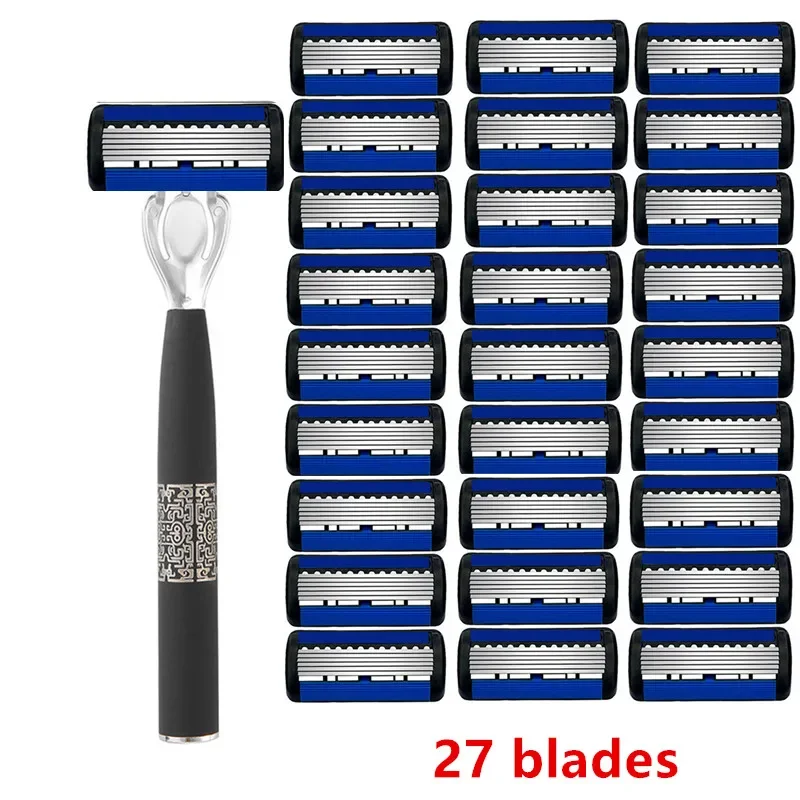 Razors for Shaving Men Chinese Style Metal Knife Holder Shaving Razor Black Straight Razor