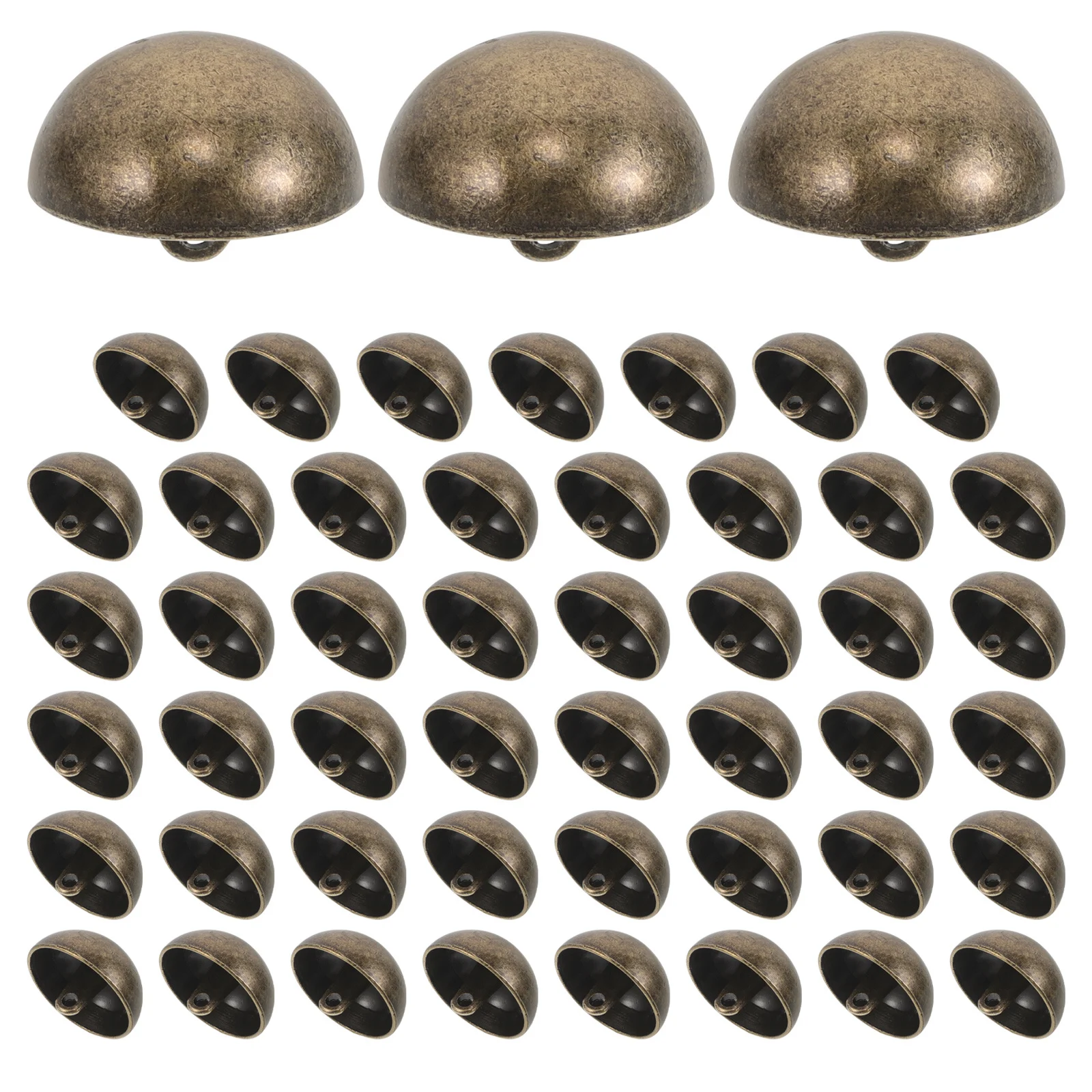 

50pcs Metal Mushroom Head Buttons 20Mm Bronze Dome Shape Sew On For Suits Shirts Coats Jackets Uniforms Tailoring