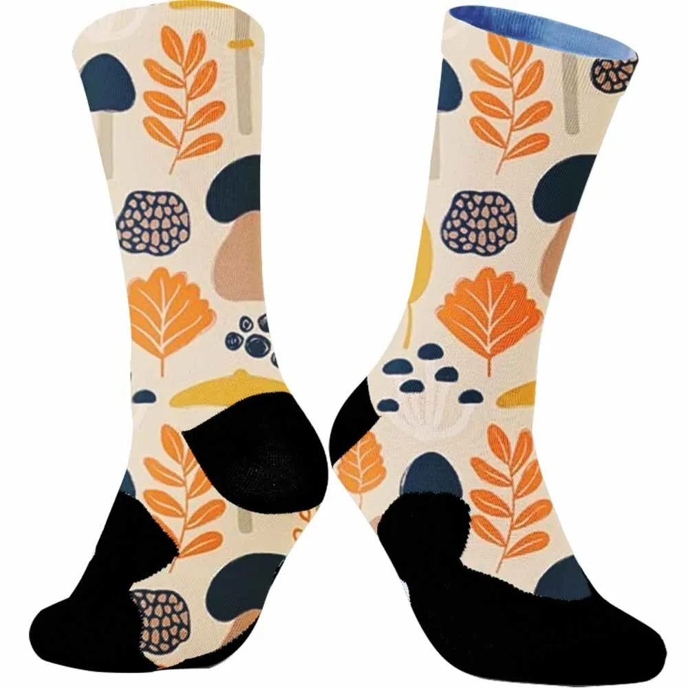 2024 New Delicious Cake Doughnut Food Pattern Cycling Socks, Tight Fit, Moisture wicking, Breathable and Durable