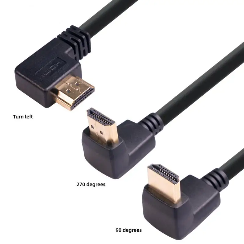 RYRA kabel przedłużający HDTV Mini z wejściem HDMI do telewizora HDTV kabel męski na żeński pod kątem 90 stopni w prawo konwerter Adapter złącze