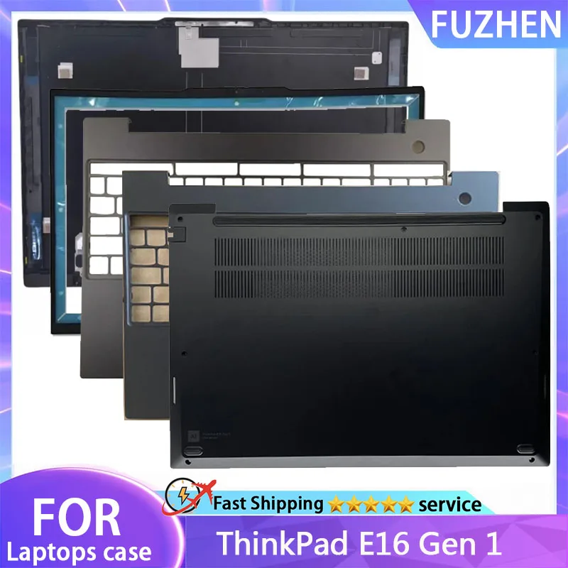 

New For ThinkPad E16 Gen1 Laptop LCD Back Cover Front Bezel Hinge Cover Palmrest Bottom Base Case Black