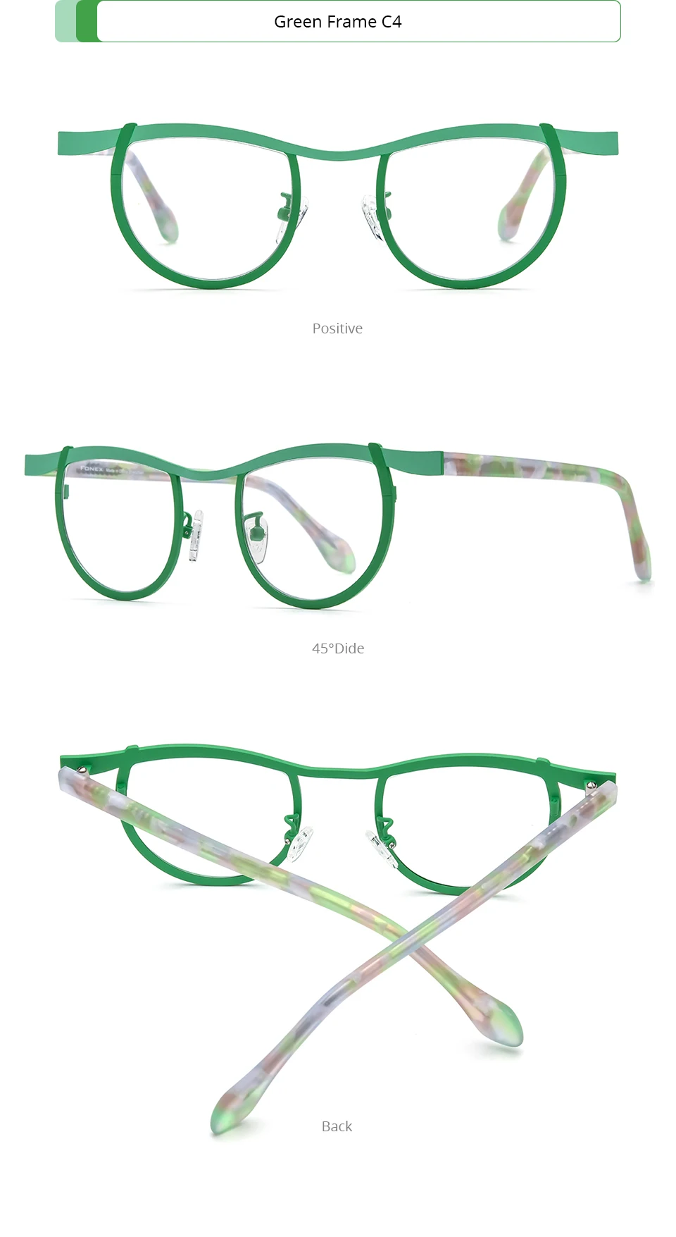 FONEX Acetat Titan Brille Rahmen Männer Neue Marke Design Quadratische Brillen Frauen Brille Hohe Qualität Japanische Brillen 85884 – Detail 10