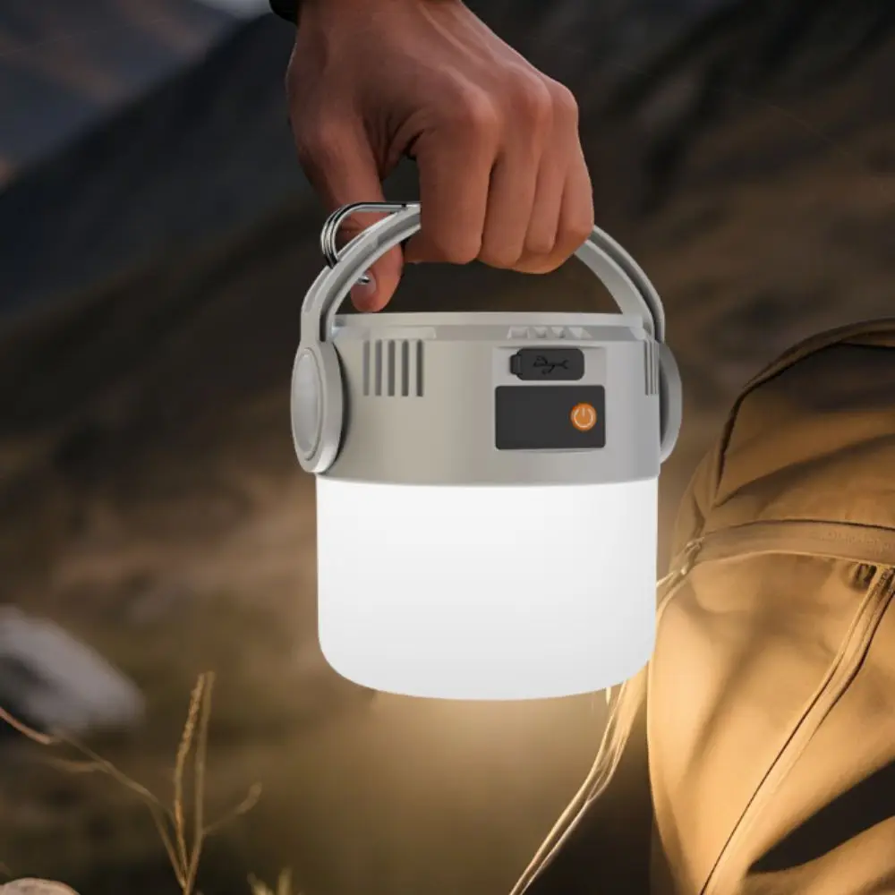 LED Light Solar Powered Light USB Rechargeable Ultra Bright Rechargeable Light Multi Functional Handheld Design Camping Light