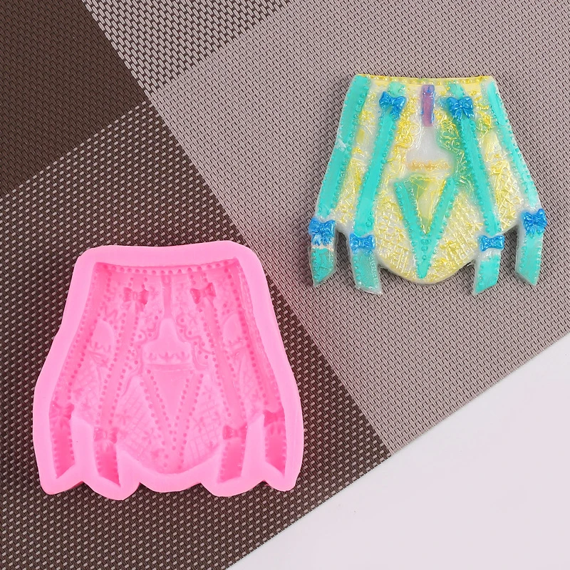 Aomily Multiple Styles Swimwear Skirt Shaped DIY Silicone Chocolate Cookies Cake Mold Silicone Soap Candy Fondant Chocolate Tool