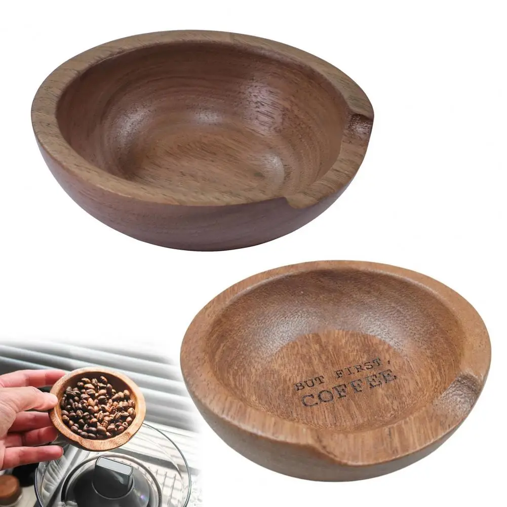 Solid Wood Coffee Dosing Tray Italian Espresso Dosing Cup Mess-Free Coffee Prep Station Barista Gift for Home Coffee Corner