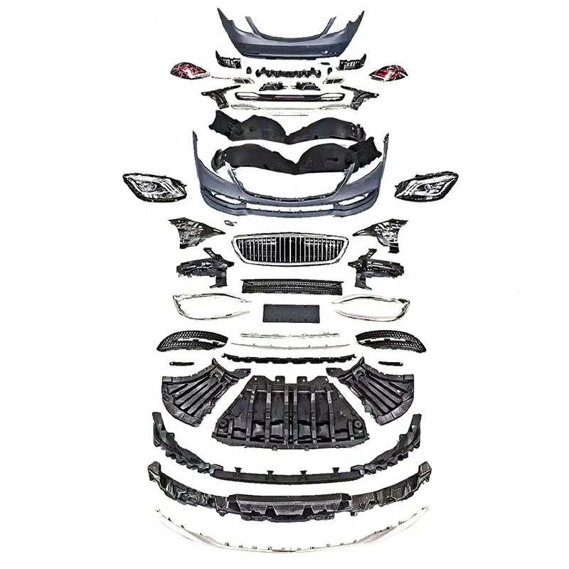 DJZG New Upgrade Car Bumpers Auto Body Part Front Body Kit For Mercedes s class W222 change to maybach 2014-2018 year