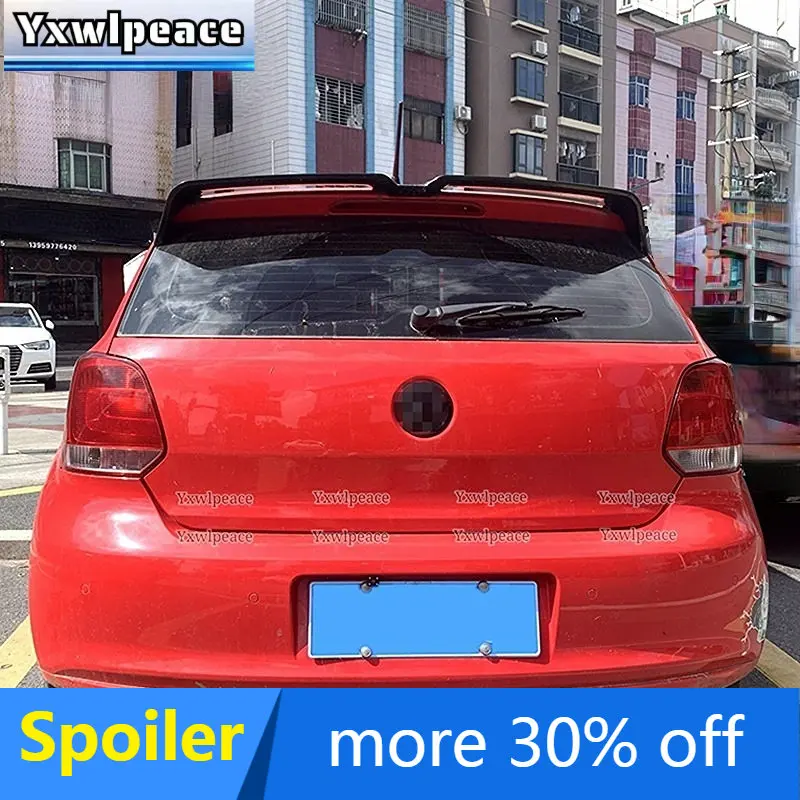 

For VW Volkswagen POLO 6R 2011-2018 Roof Spoiler ABS Plastic Unpainted Color Rear Trunk Lip Spoiler Wing Aleron Car Accessories