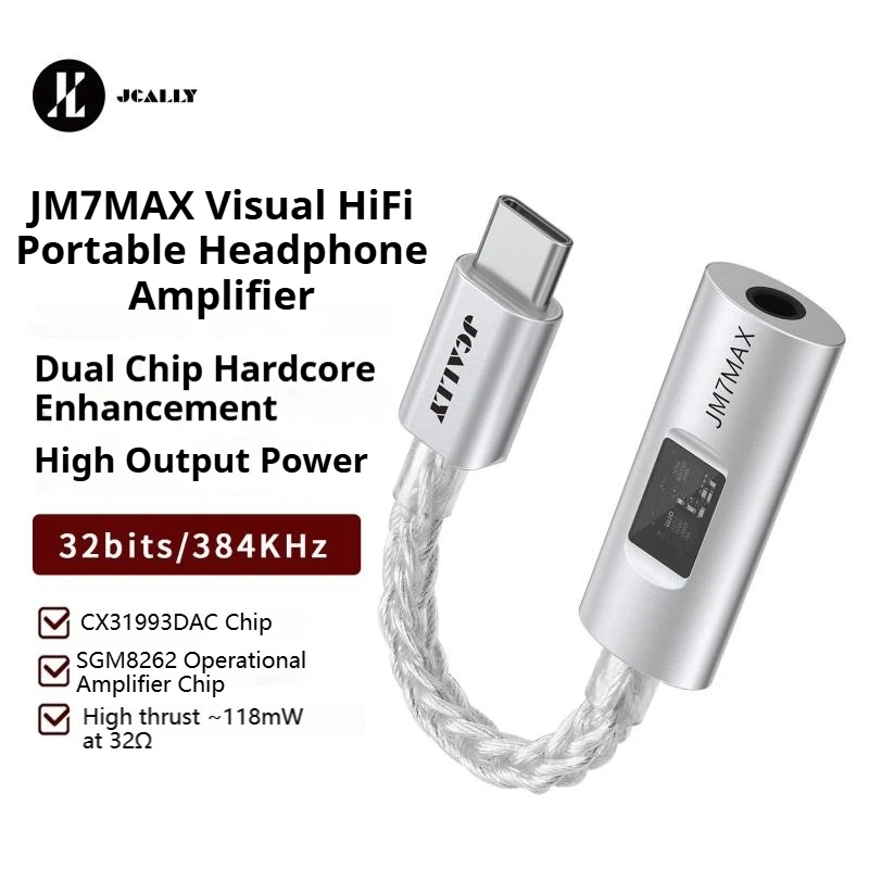 JCALLY JM7MAX визуальный HIFI портативный усилитель для наушников CX31993 ЦАП SGM8262 двойной чип индивидуальный усилитель декодирования с ЧПУ маленький хвост