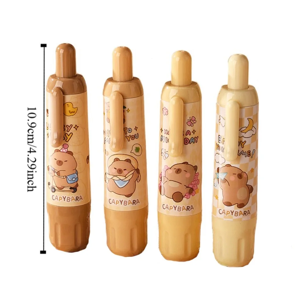 Stationery Capybara Press-On Dot Glue Adhesive Roller Large Capacity Cartoon Double-sided Tape Refillable Multifunctional