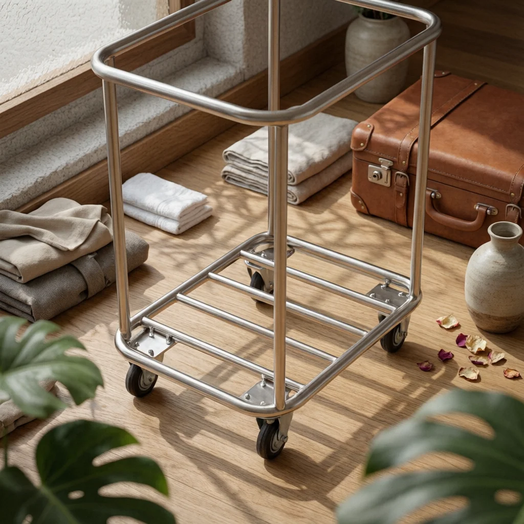 Laundry Cart Frame Heavy Duty Housekeeping Cart Frame Long-Lasting Metal for Hotel Personnel, Hotels, Laundries
